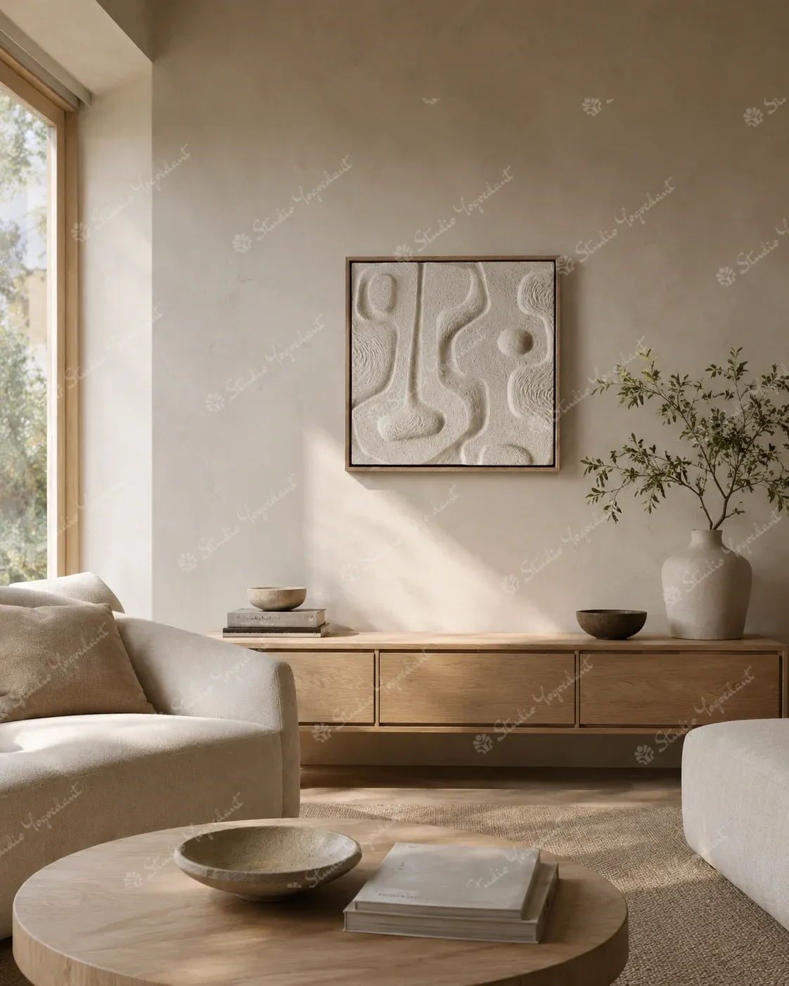 Aurora Abstract Plaster Relief Tile - Image 8