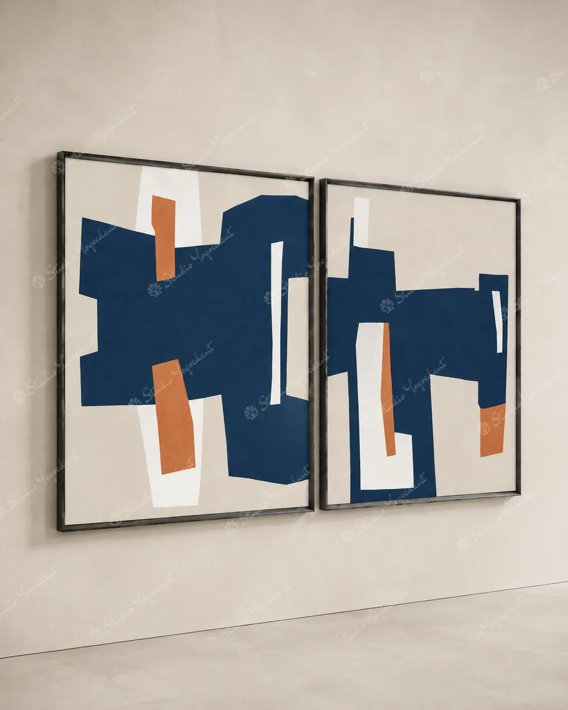 Minimal Layered Wall Canvas Painting - Image 6