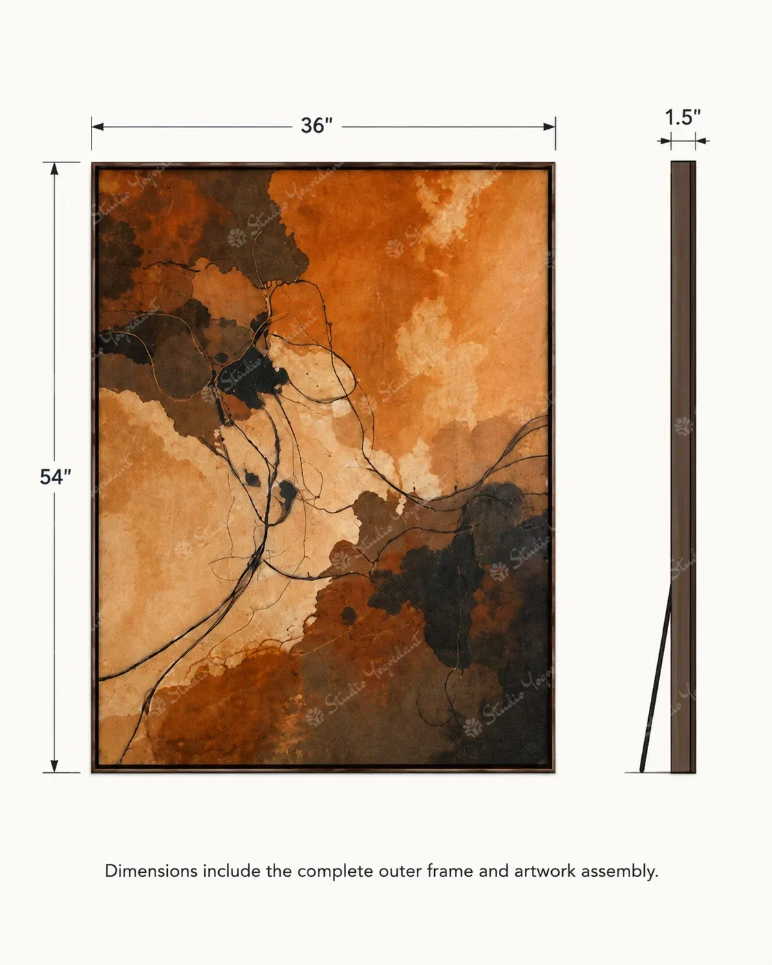 Textured Abstract Studio Painting - Image 4
