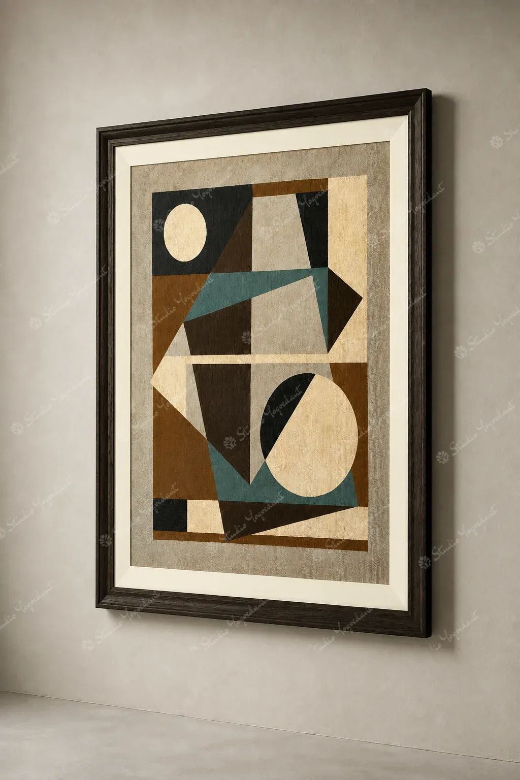 Charcoal Neutral Abstract Study Painting - Image 6