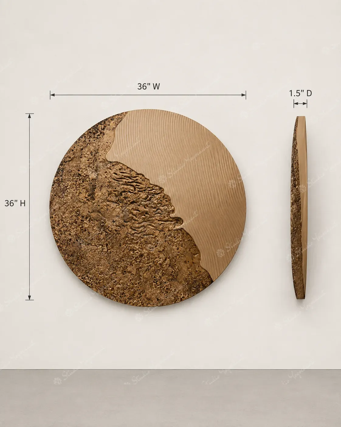 Textured Terra Circle Panel - Image 5