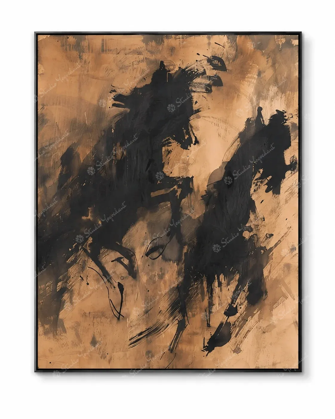 Soft Neutral Abstract Field Painting