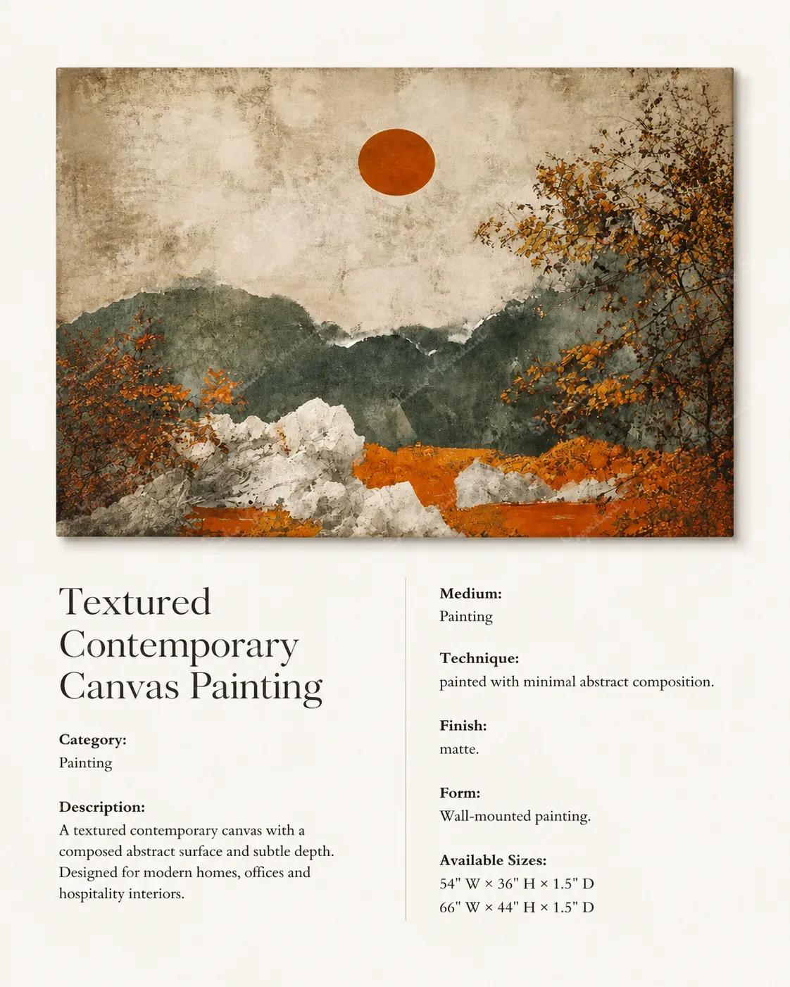 Textured Contemporary Canvas Painting - Image 3