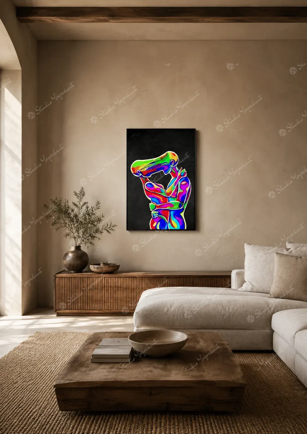Neutral Studio Abstract Canvas - Image 7