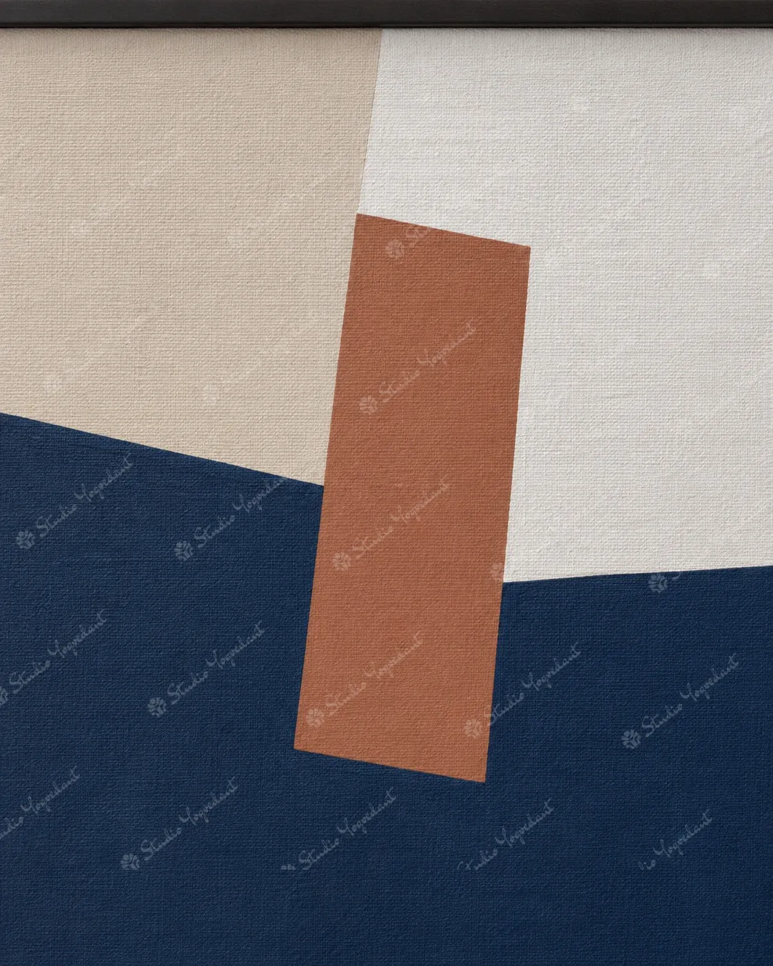 Minimal Layered Wall Canvas Painting - Image 2