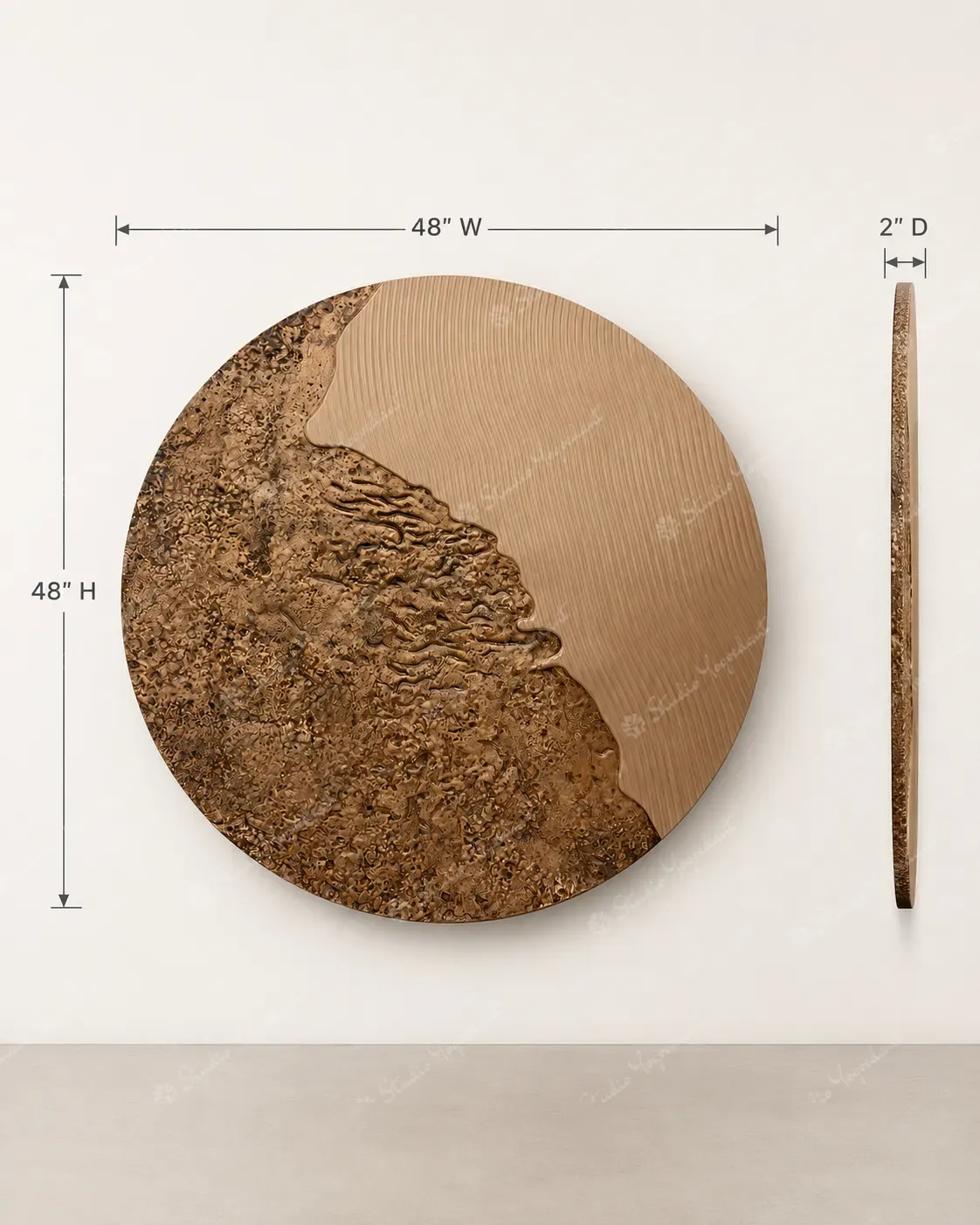 Textured Terra Circle Panel - Image 4