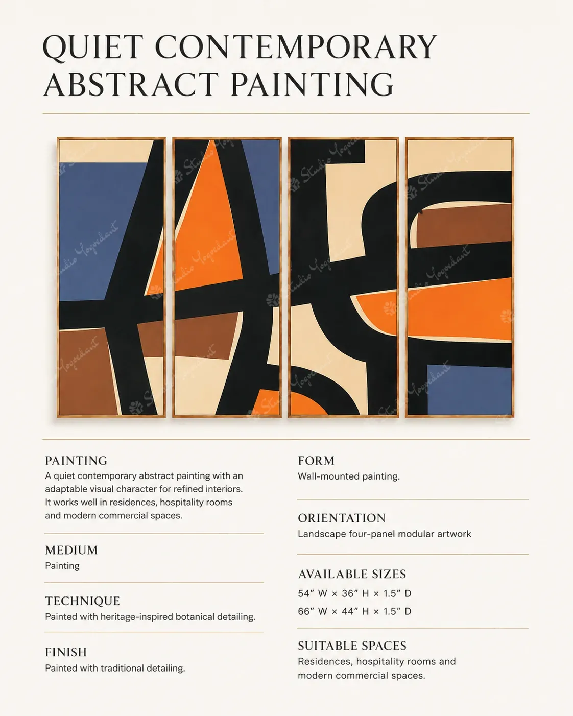 Quiet Contemporary Abstract Painting - Image 3