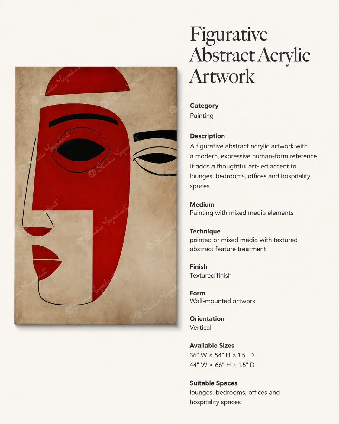 Figurative Abstract Acrylic Artwork - Image 3