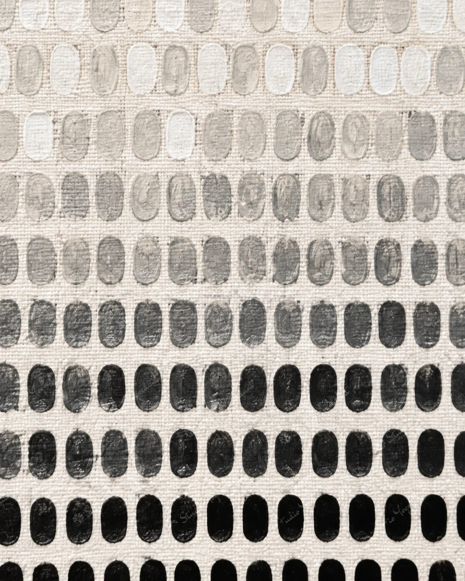 Neutral Dotted Gradient Abstract Painting - Image 2