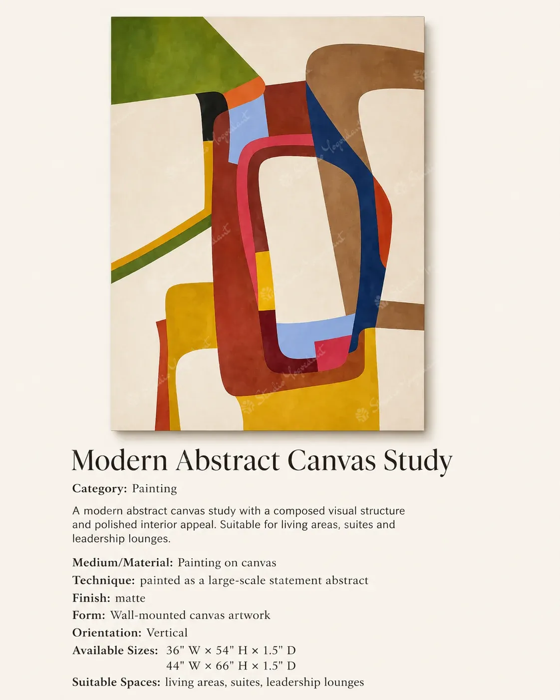 Modern Abstract Canvas Study - Image 3
