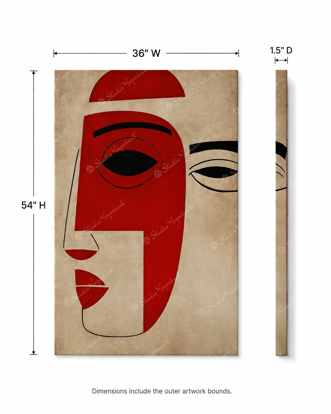 Figurative Abstract Acrylic Artwork - Image 4