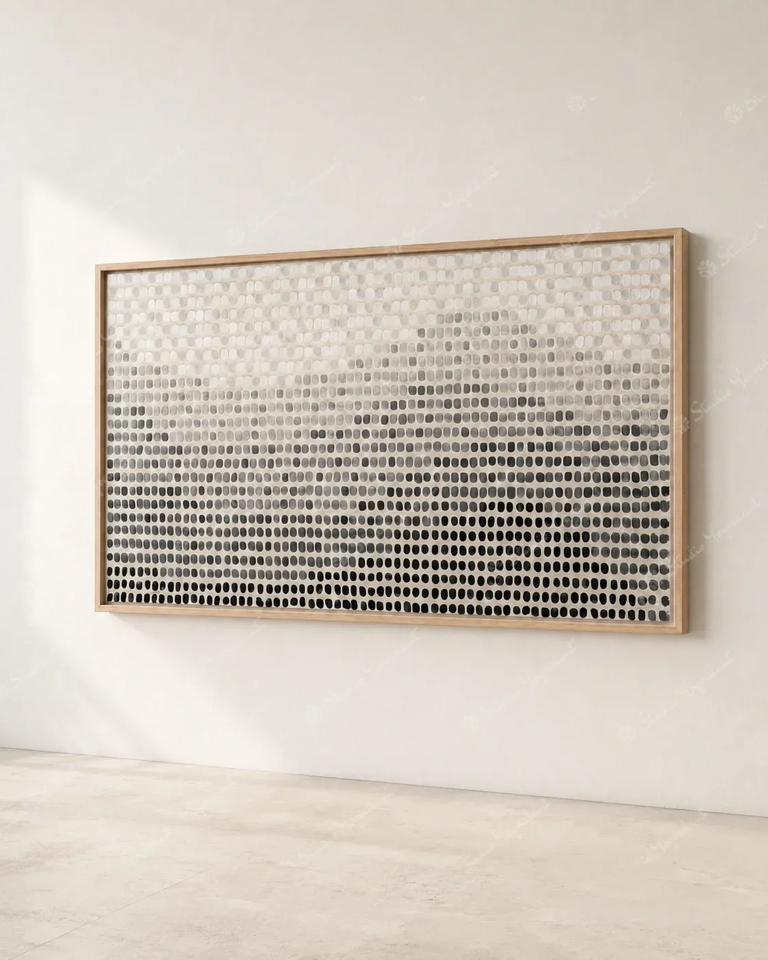 Neutral Dotted Gradient Abstract Painting - Image 5