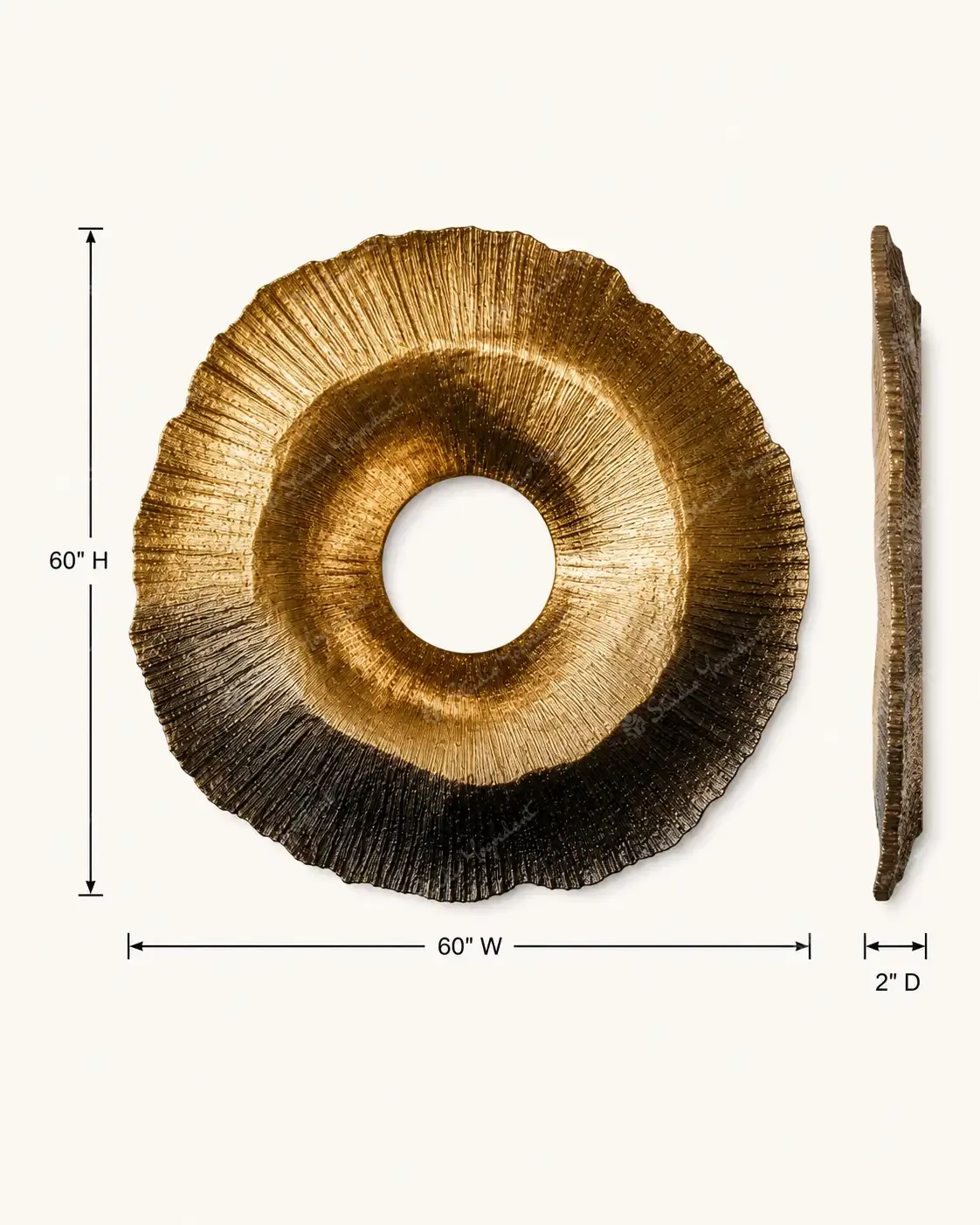 Golden Ripple Halo Wall Art - Image 6