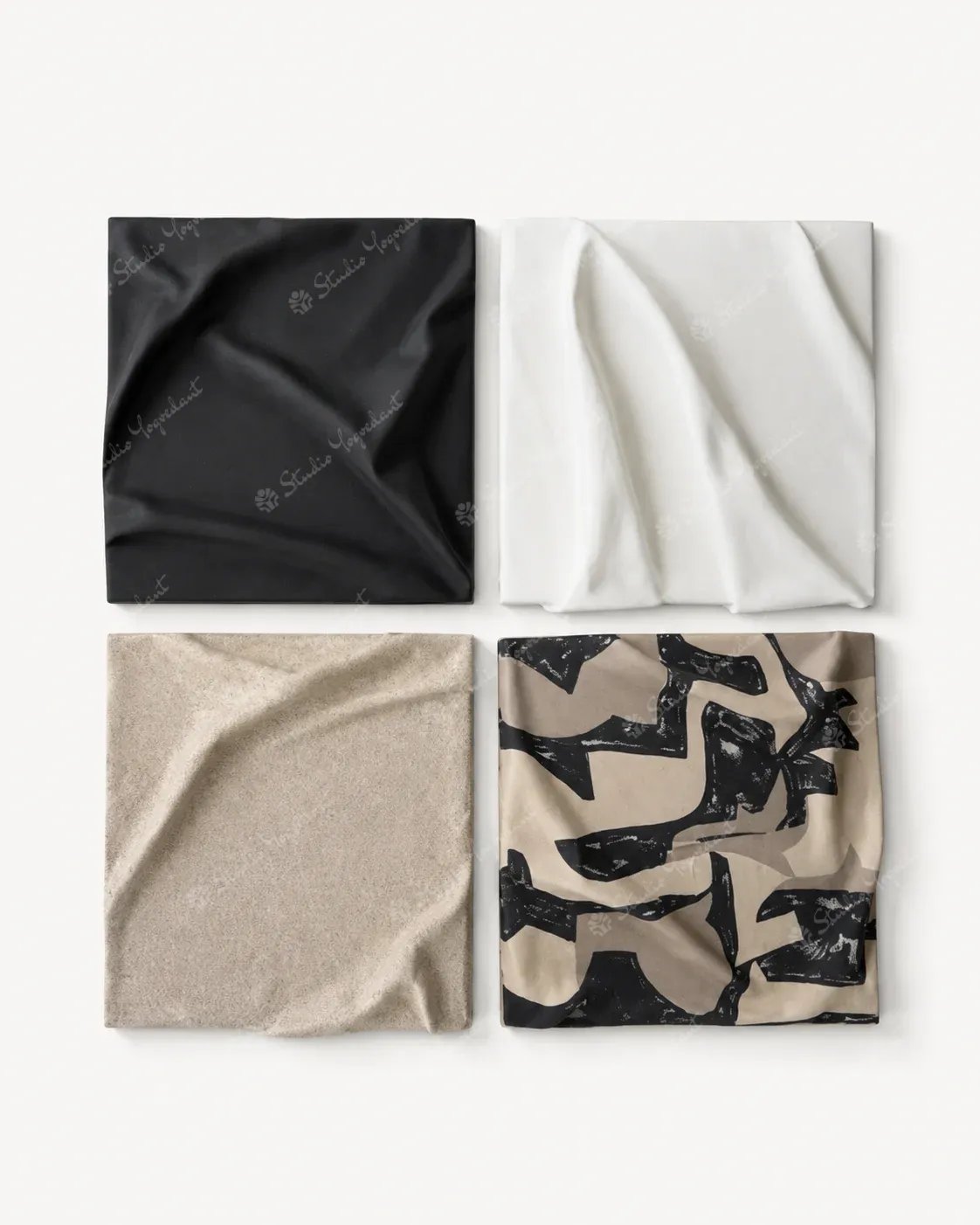 Monochrome Folded Tile Quadrant