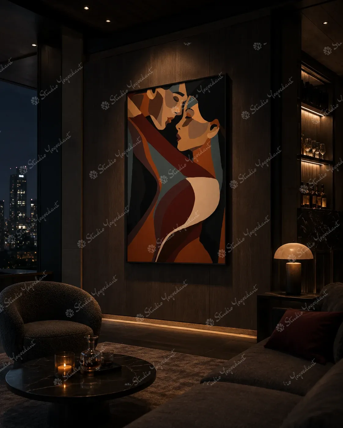 Large Neutral Abstract Canvas - Image 7
