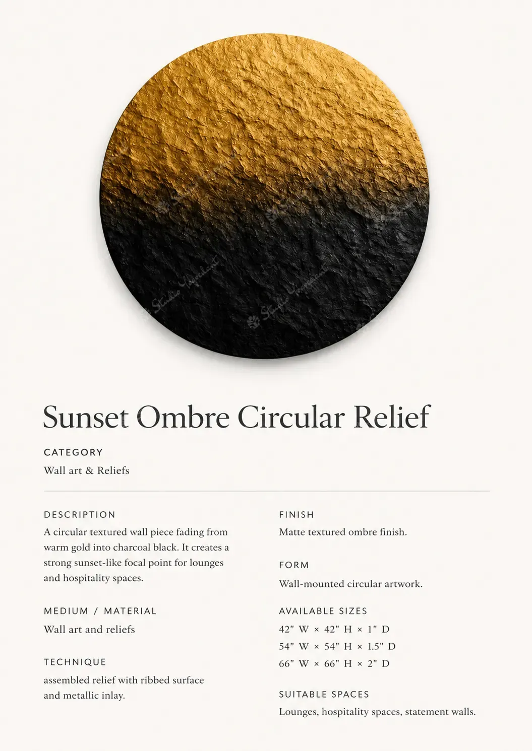 Sunset Ombre Circular Relief - Image 3