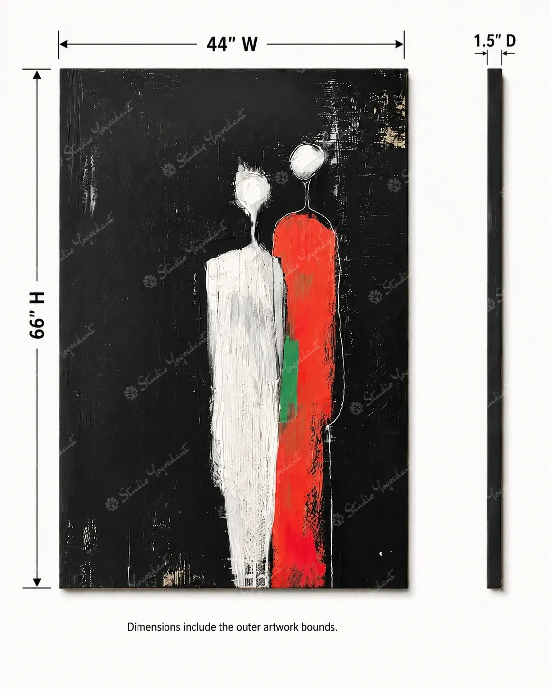 Abstract Human Forms Painting - Image 4