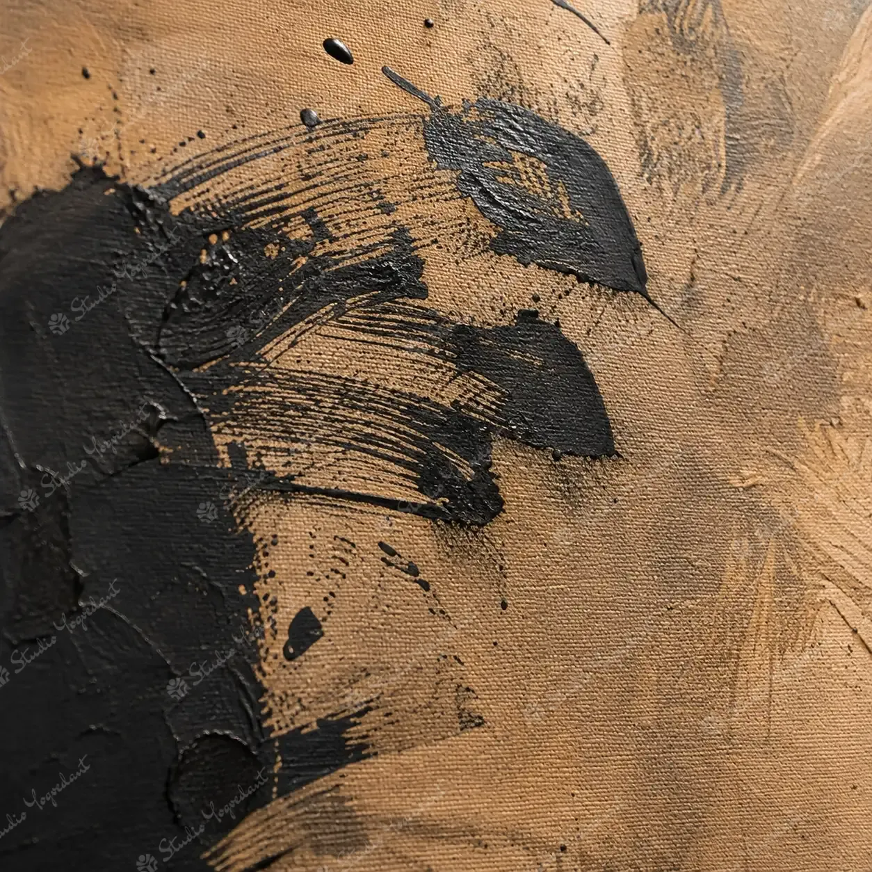 Soft Neutral Abstract Field Painting - Image 2