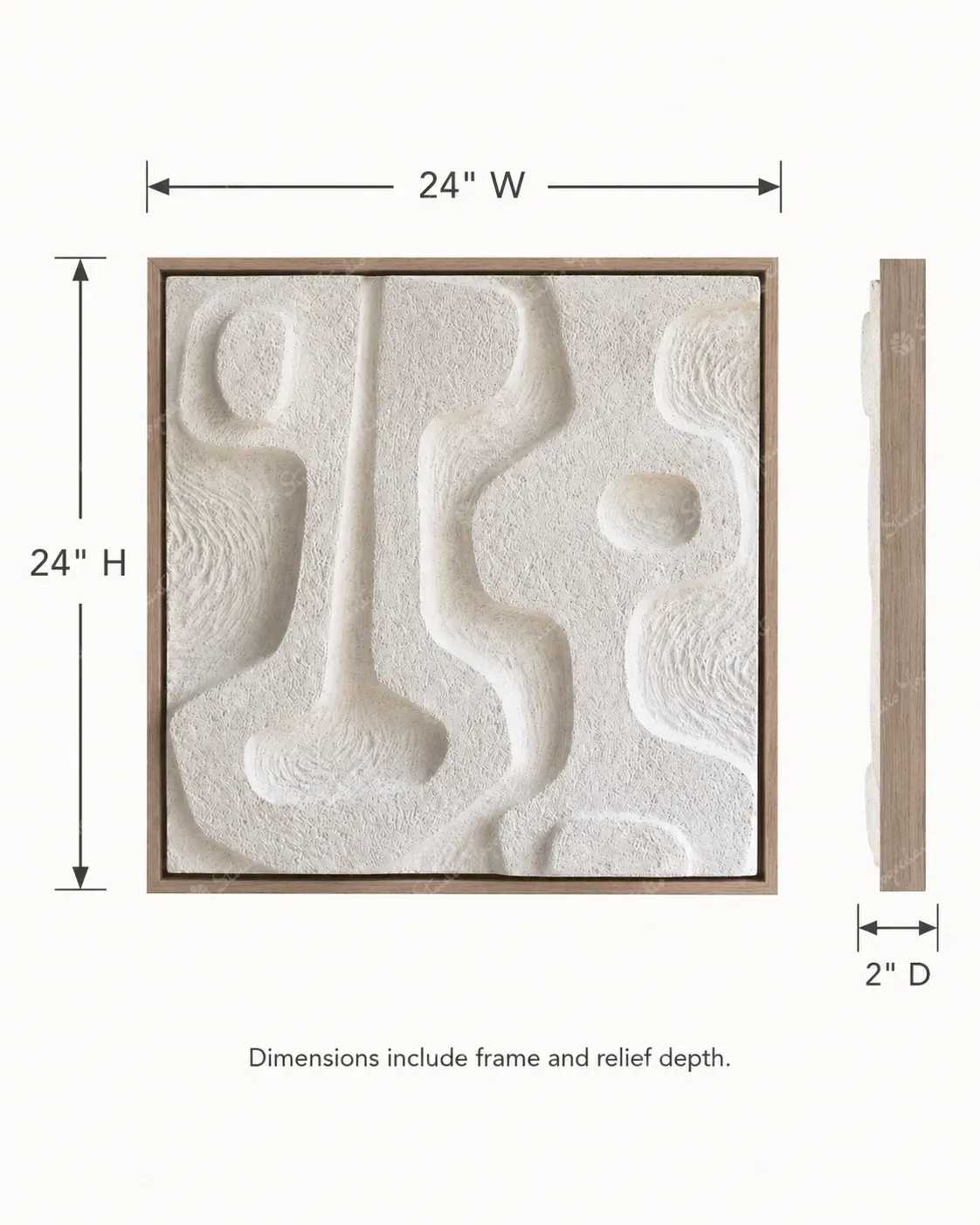 Aurora Abstract Plaster Relief Tile - Image 6