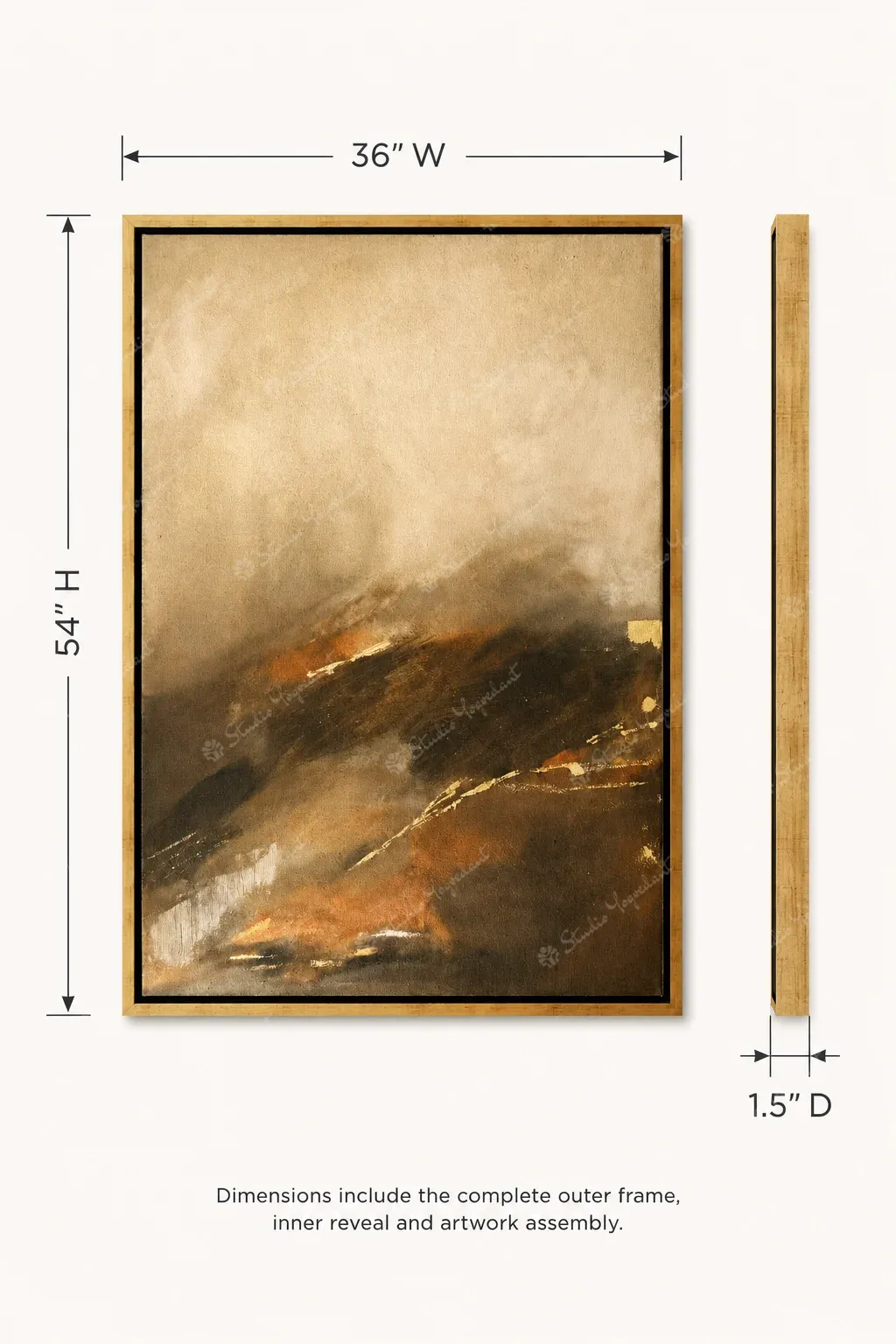 Modern Studio Canvas Painting - Image 4