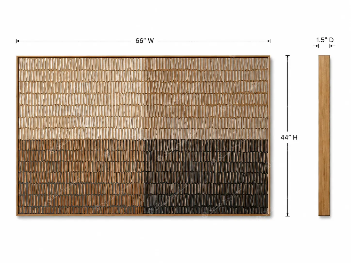 Warm Abstract Interior Canvas Painting - Image 4