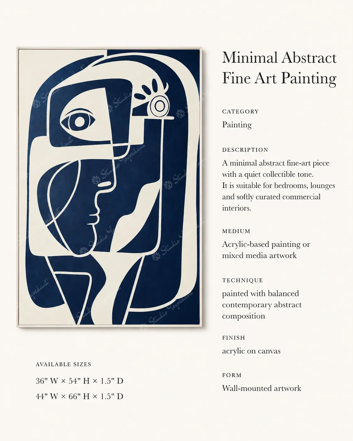 Minimal Abstract Fine Art Painting - Image 3