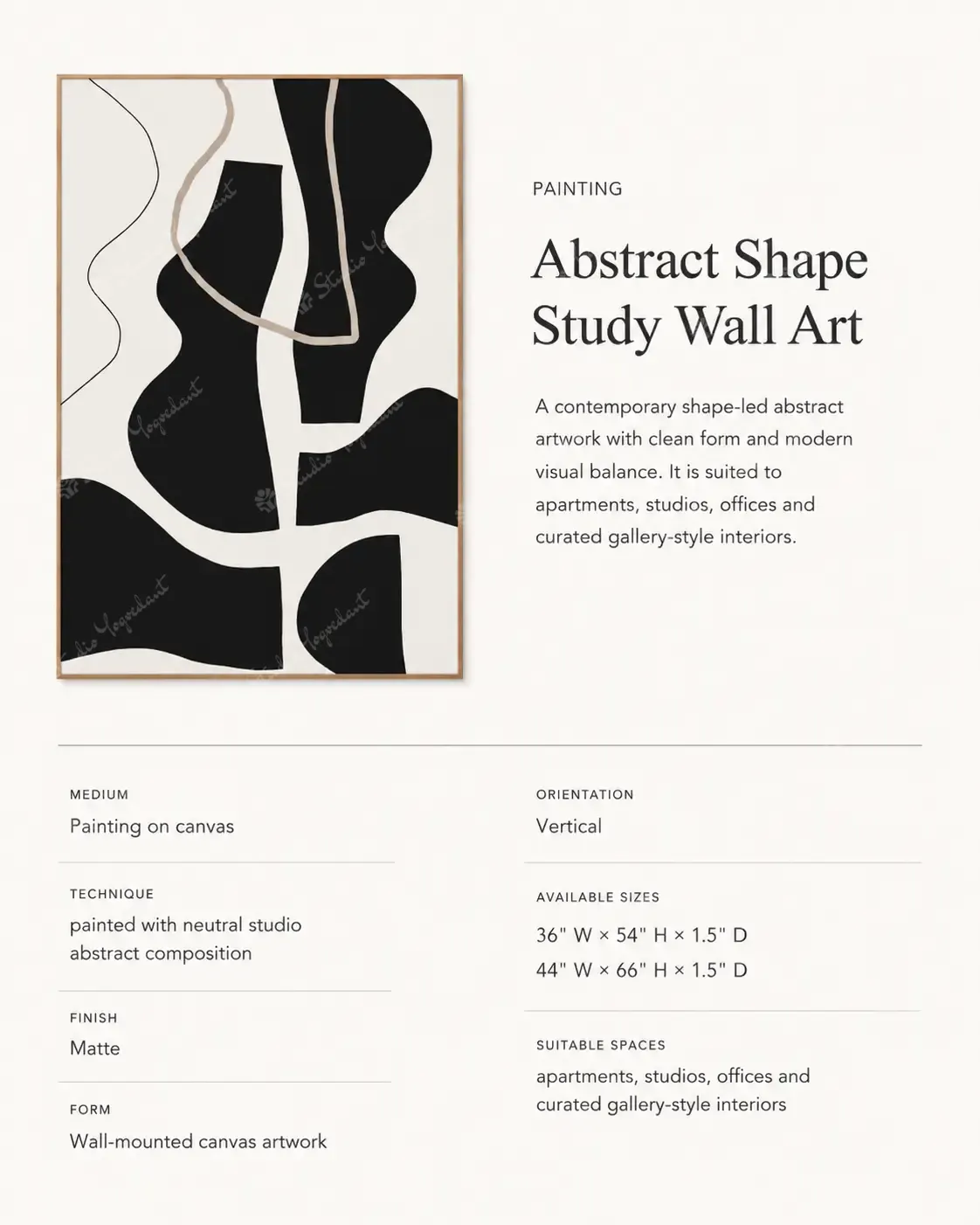 Abstract Shape Study Wall Art - Image 3