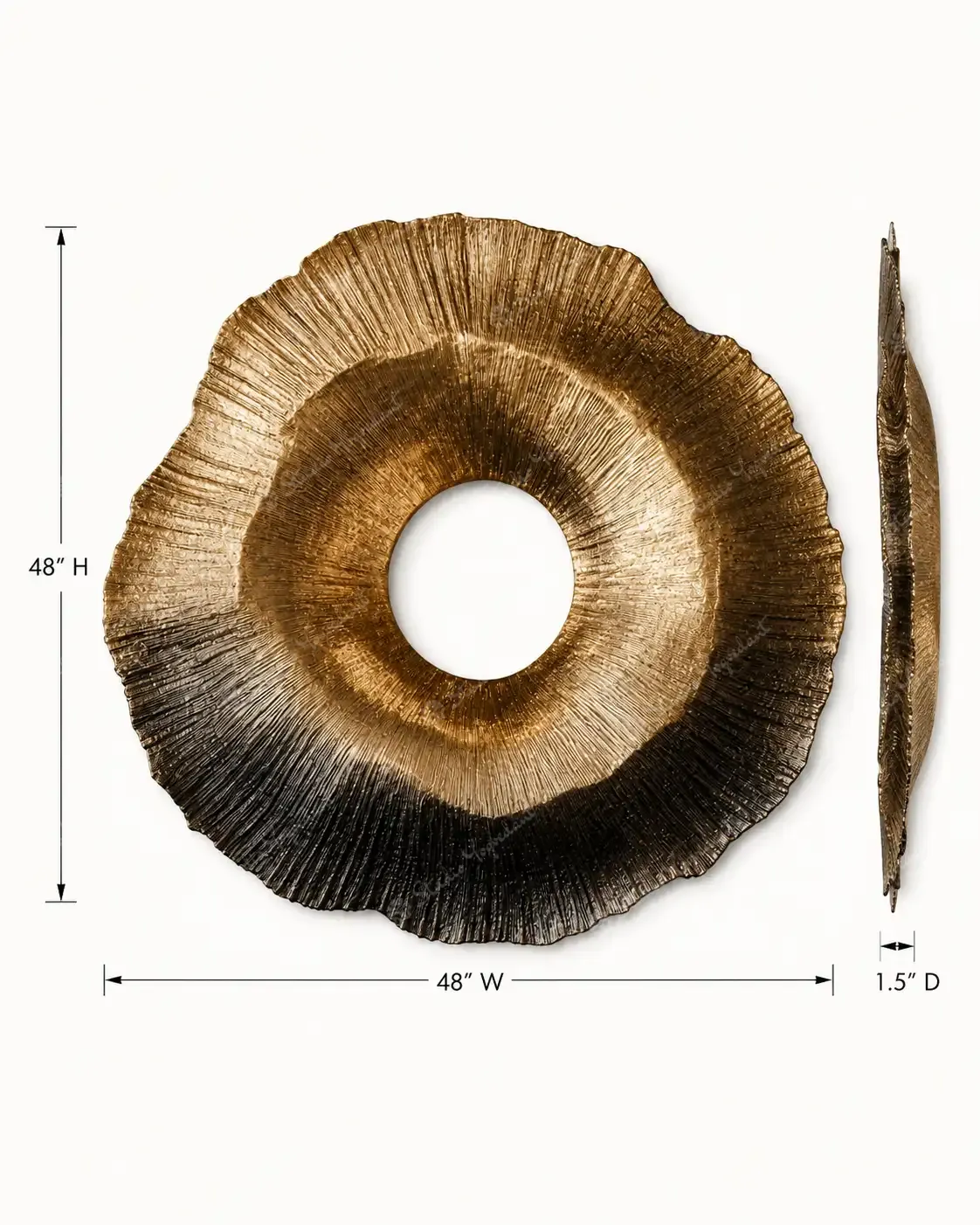 Golden Ripple Halo Wall Art - Image 5