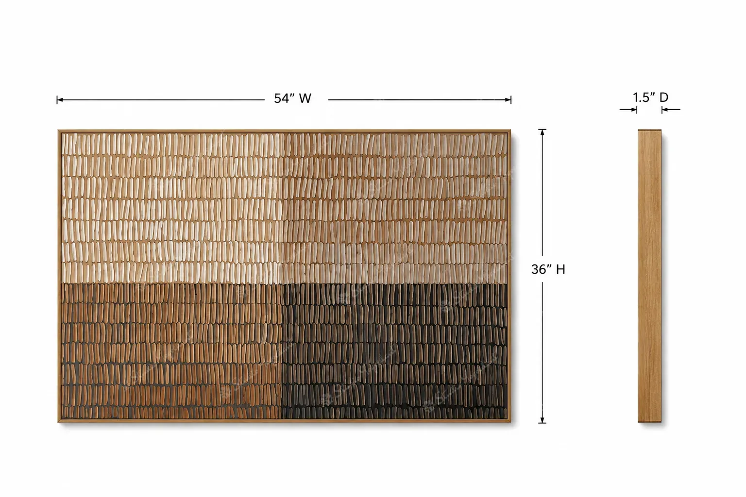 Warm Abstract Interior Canvas Painting - Image 5