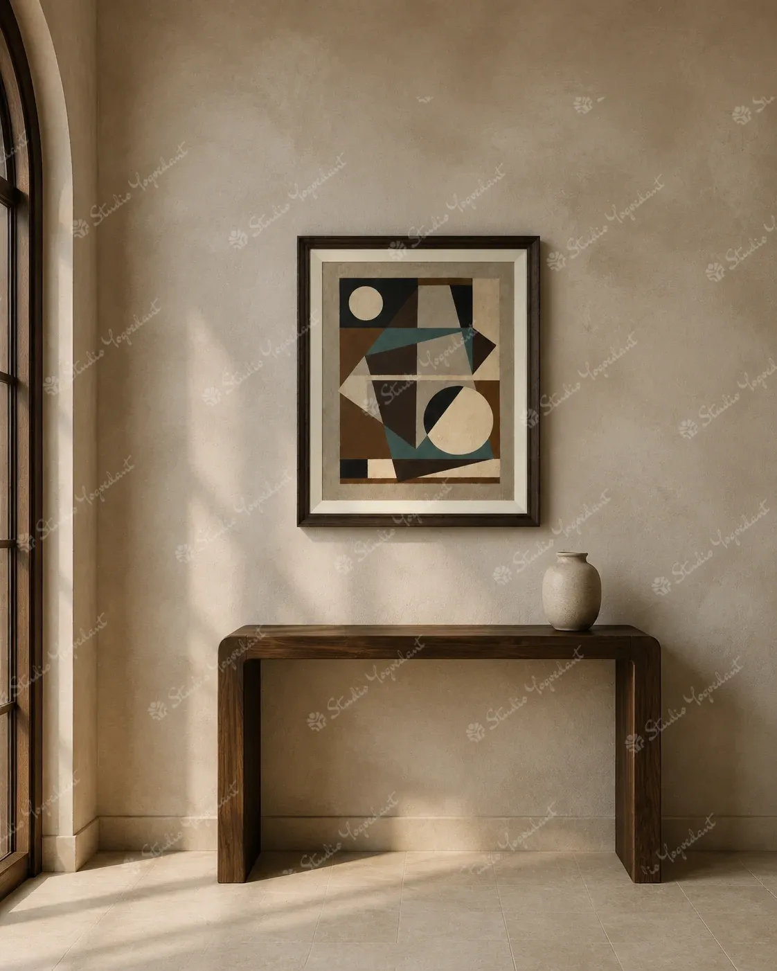 Charcoal Neutral Abstract Study Painting - Image 7