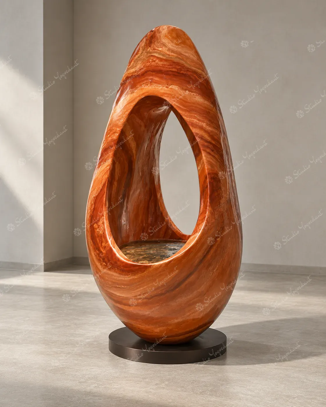 Amber Arch Indoor Fountain Sculpture - Image 6