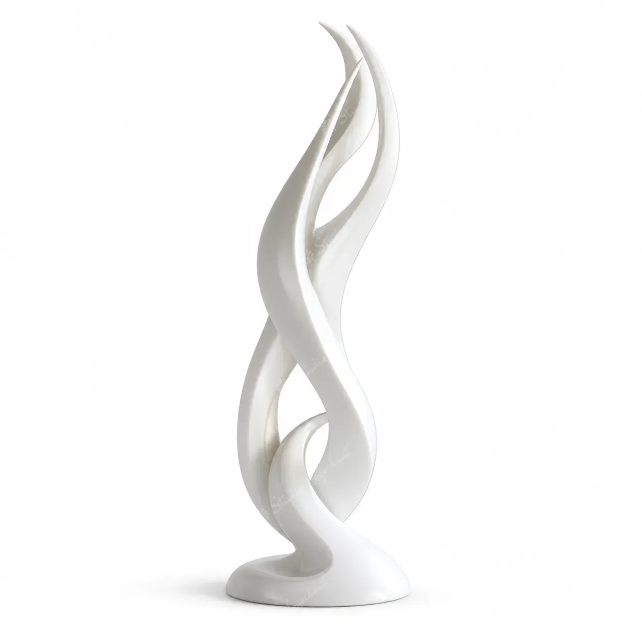 White Flame Abstract Sculpture