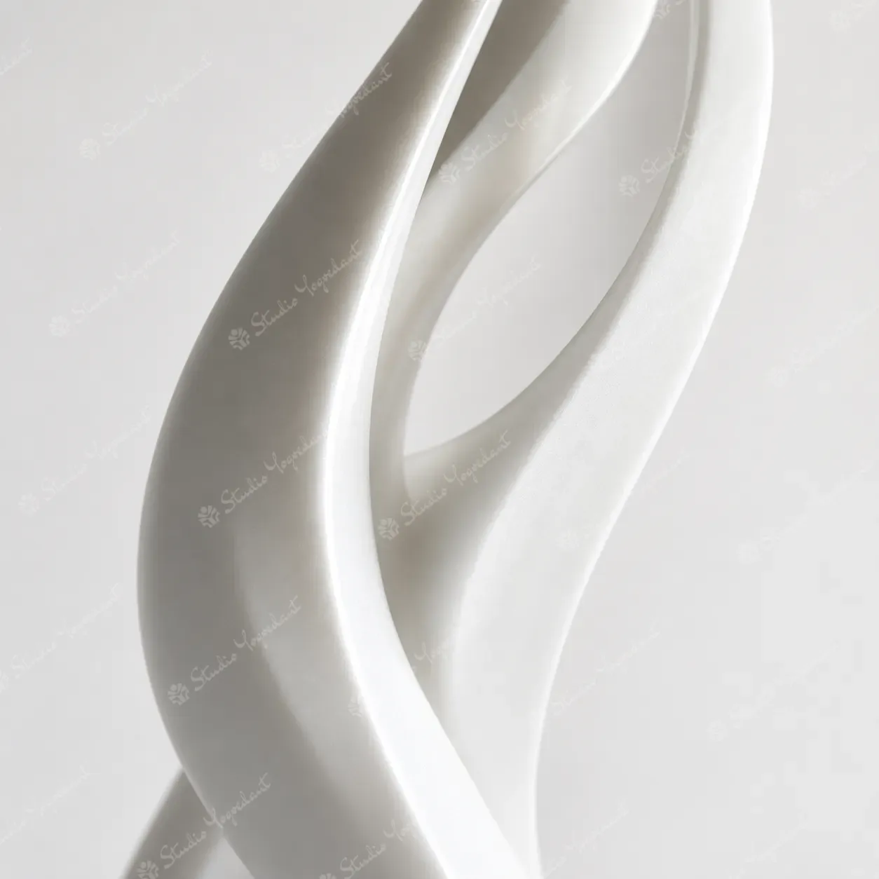 White Flame Abstract Sculpture - Image 2