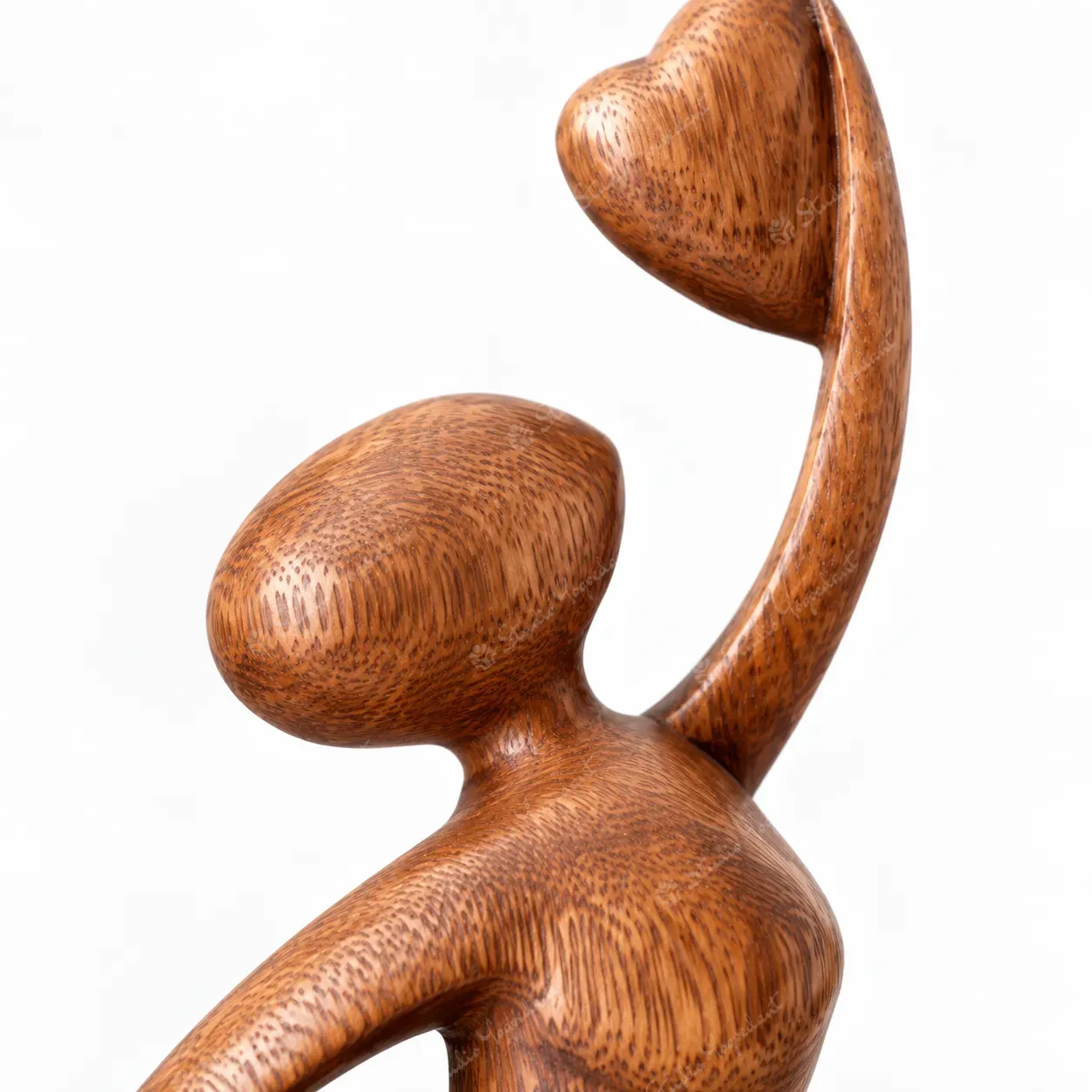 Wooden Dancing Woman Figurative Sculpture - Image 2