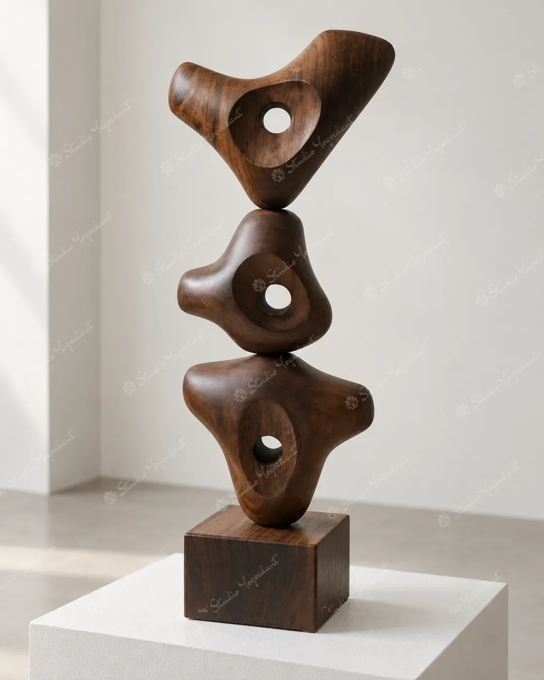 Stacked Organic Wood Sculpture - Image 7