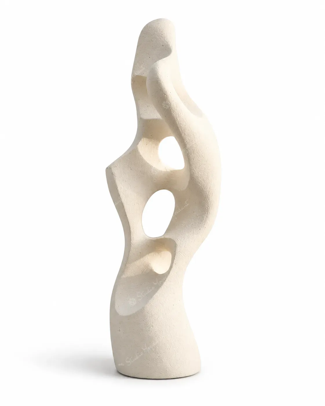White Organic Cut-Out Floor Sculpture