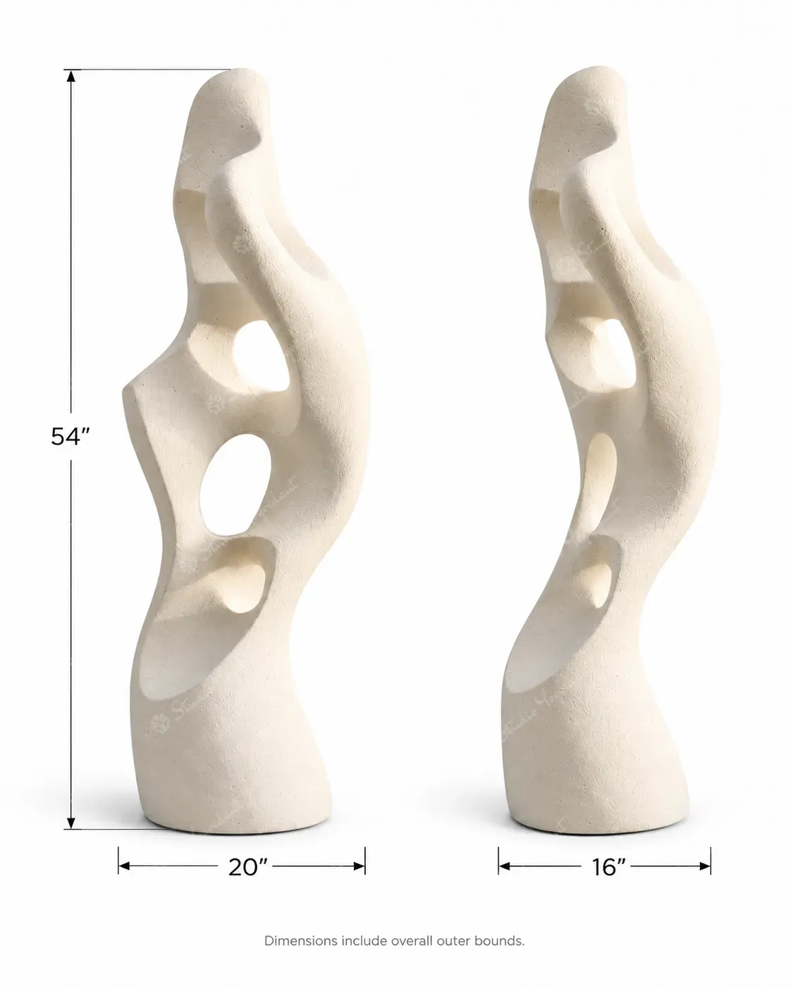 White Organic Cut-Out Floor Sculpture - Image 5