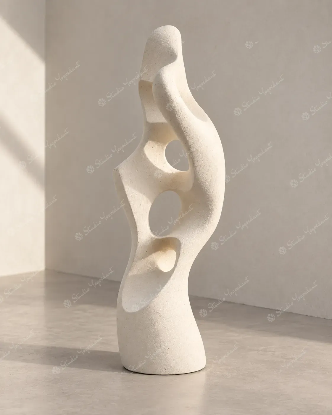White Organic Cut-Out Floor Sculpture - Image 6