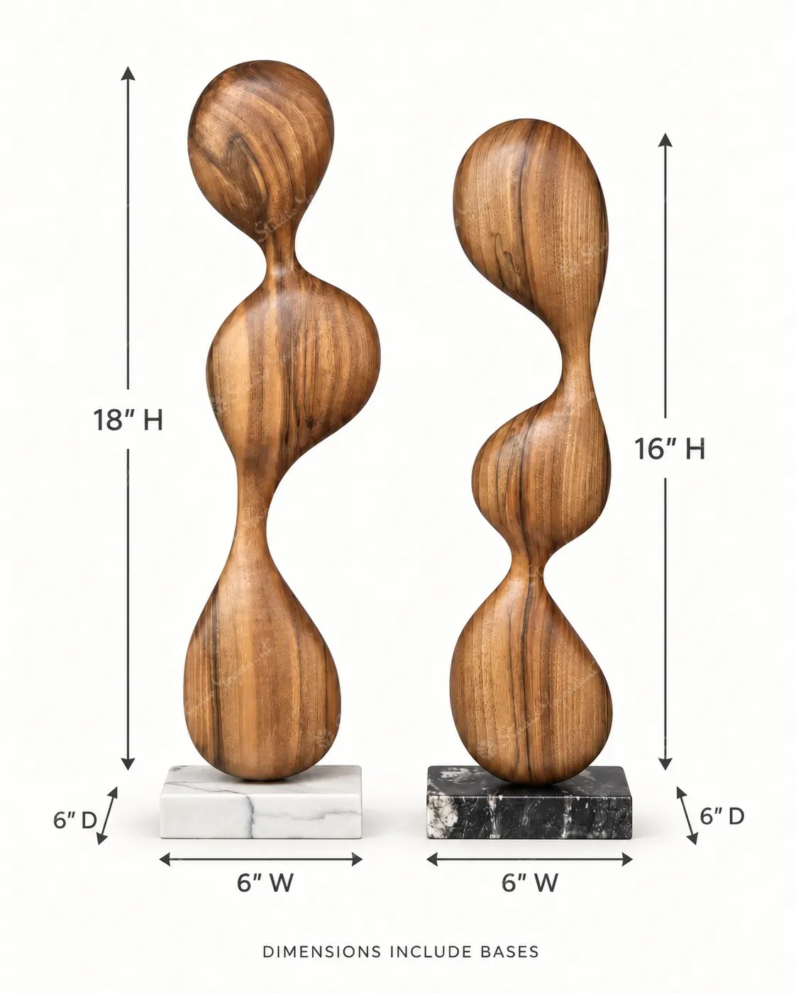 Organic Wood Twist Sculpture Pair - Image 4