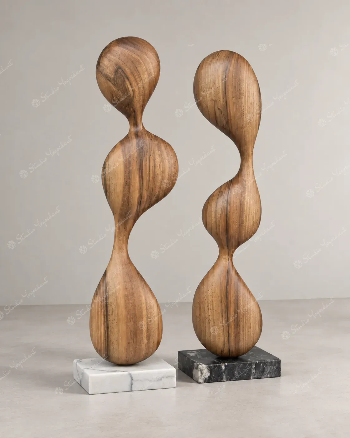 Organic Wood Twist Sculpture Pair - Image 7