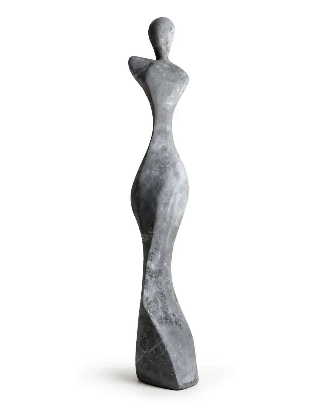 Weathered Grey Abstract Woman Sculpture