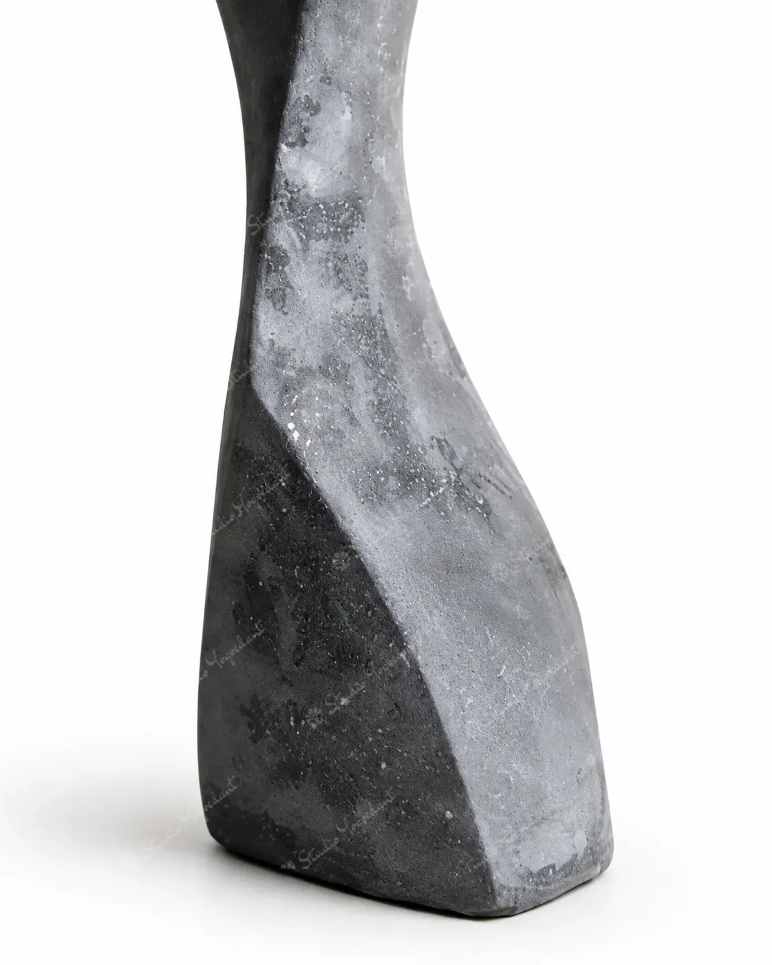 Weathered Grey Abstract Woman Sculpture - Image 2