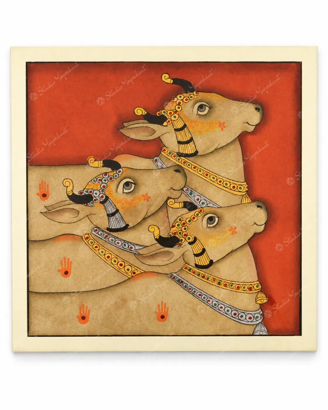 Sacred Cows Heritage Folk Painting