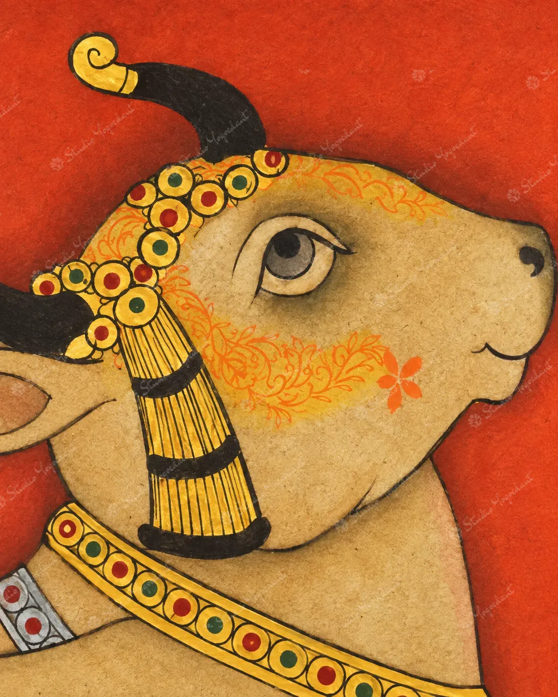 Sacred Cows Heritage Folk Painting - Image 2