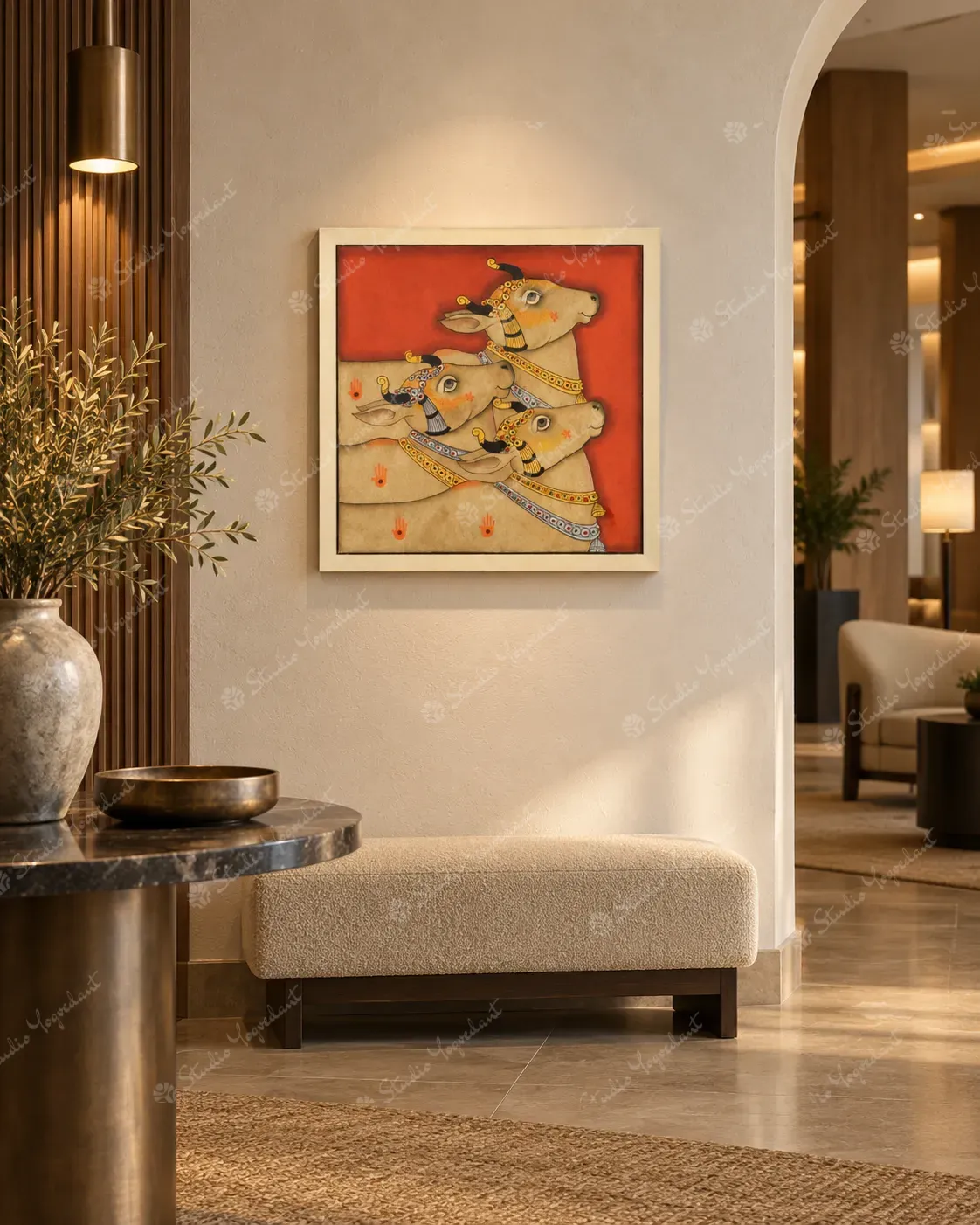 Sacred Cows Heritage Folk Painting - Image 8