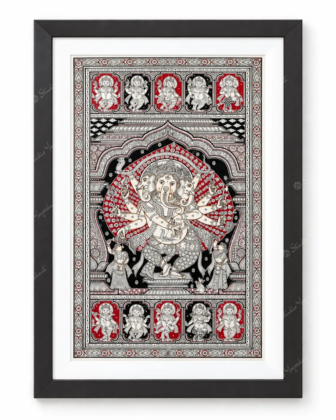Madhubani Ganesha Folk Art Painting