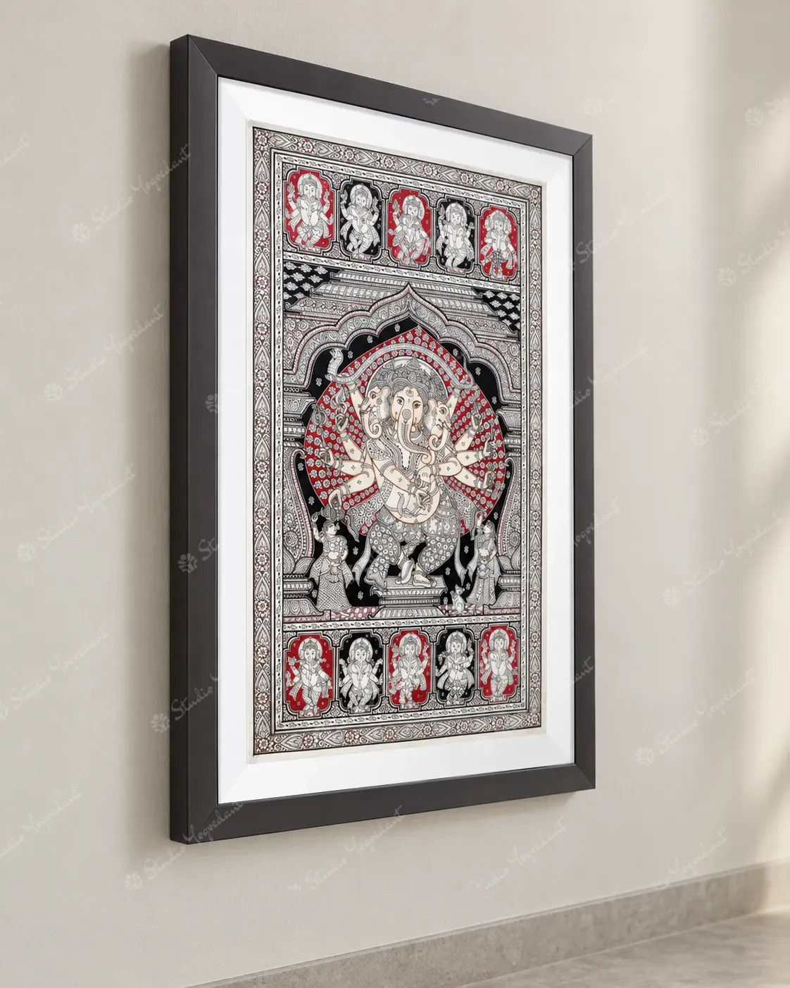 Madhubani Ganesha Folk Art Painting - Image 6