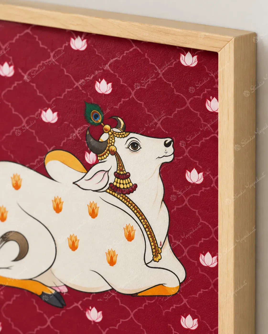 Pichwai Cow Wall Art Set of 6 - Image 2