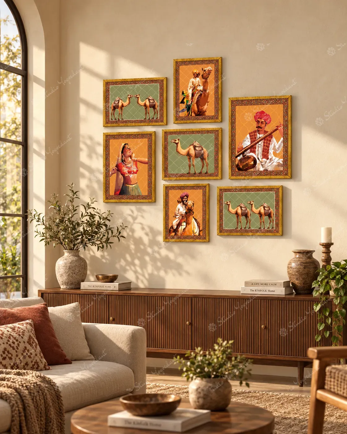 Rajasthani Heritage Wall Art Set of 7 - Image 6
