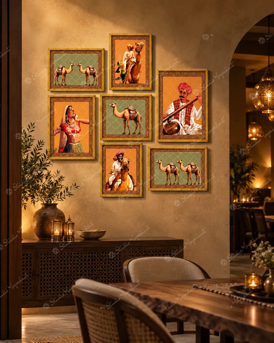 Rajasthani Heritage Wall Art Set of 7 - Image 7